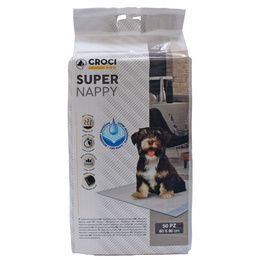 TAPIS ABSORBANT SUPER NAPPY 90X60 50PCS CROCI