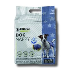 DOG NAPPY DIAPER JEANS MD PZ12 32-44cm
