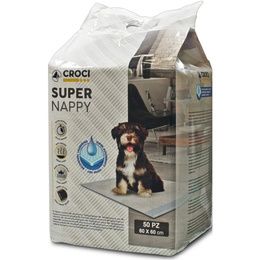 TAPIS ABSORBANT SUPER NAPPY 60X60 50PCS CROCI