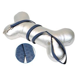 LAISSE SEMBLABLE CUIR MYLORD CM120X15MM NAVY BLEU PCB 3