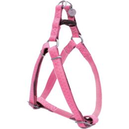 BAVETTE EN CUIR MYLORD REG.CM.60-100X25MM.ROSE PCB 3