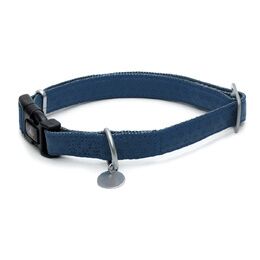 COLLIER MYLORD SEMBLABLE CUIR REG.48-70X25MM NAVY BLEU PCB 3