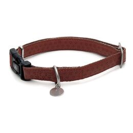 COLLIER MYLORD SEMBLABLE CUIR REG.48-70X25MM BORDEAUX PCB 3