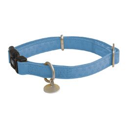 COLLIER MYLORD SEMBLABLE CUIR REG.20-30X10MM BLEU CLAIR PCB 3