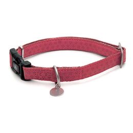 COLLIER EN CUIR MYLORD REG.CM.48-70X25MM.ROSE PCB 3