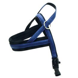 BAVETTE CUIR SVED.MYLORD REG.CM.53-66X40MM.BLEU