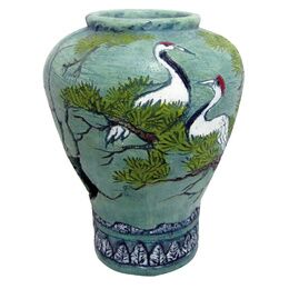 EGYPT VASE AVEC DES CYGNES M