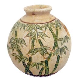 VASE ROND AVEC DES FLEURS M
