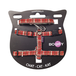 HARNAIS+LAISSE CHAT KILT